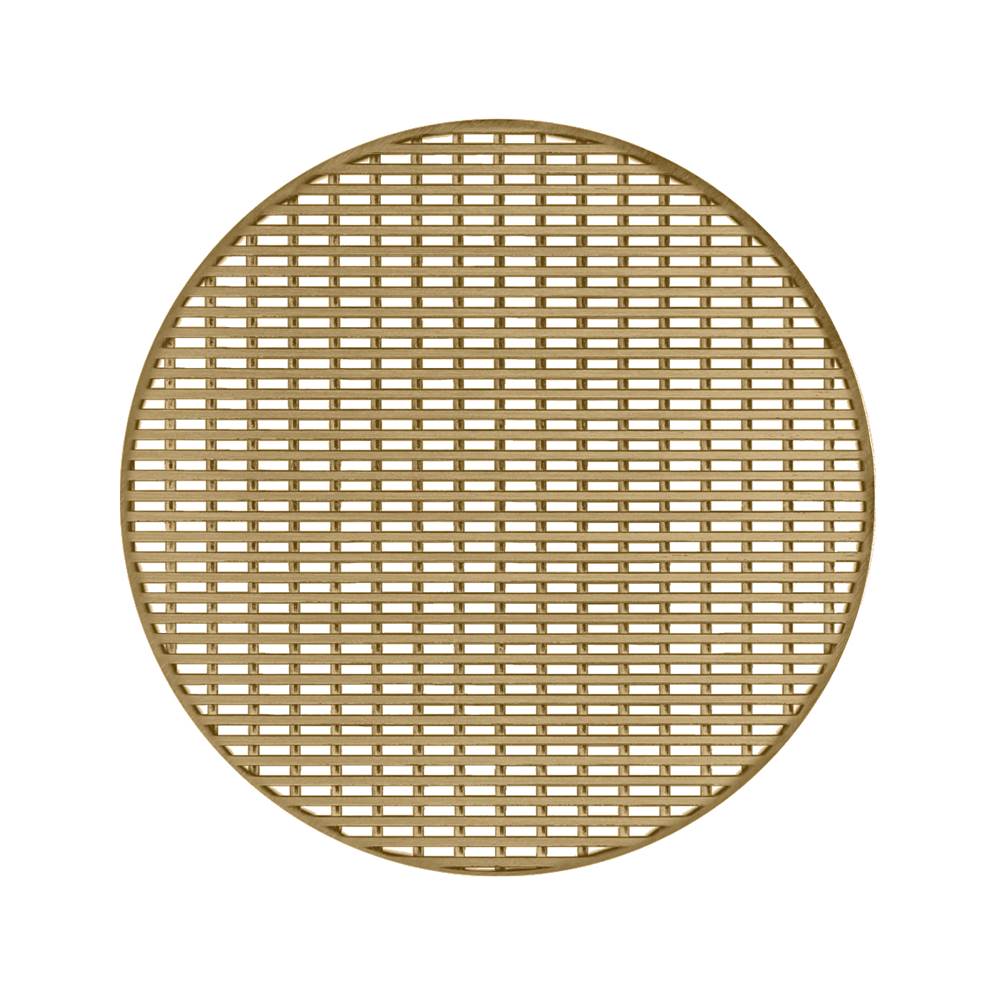 Infinity Drain - 5'' Round Wedge Wire Pattern Decorative Plate for RW 5, RWD 5, RWDB 5 in Satin Bronze - Satin Bronze