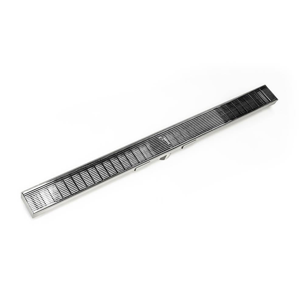Infinity Drain - 72'' S-Stainless Steel Series Complete Kit with 2 1/2'' Wedge Wire Grate in Polished Stainless - Polished Stainless