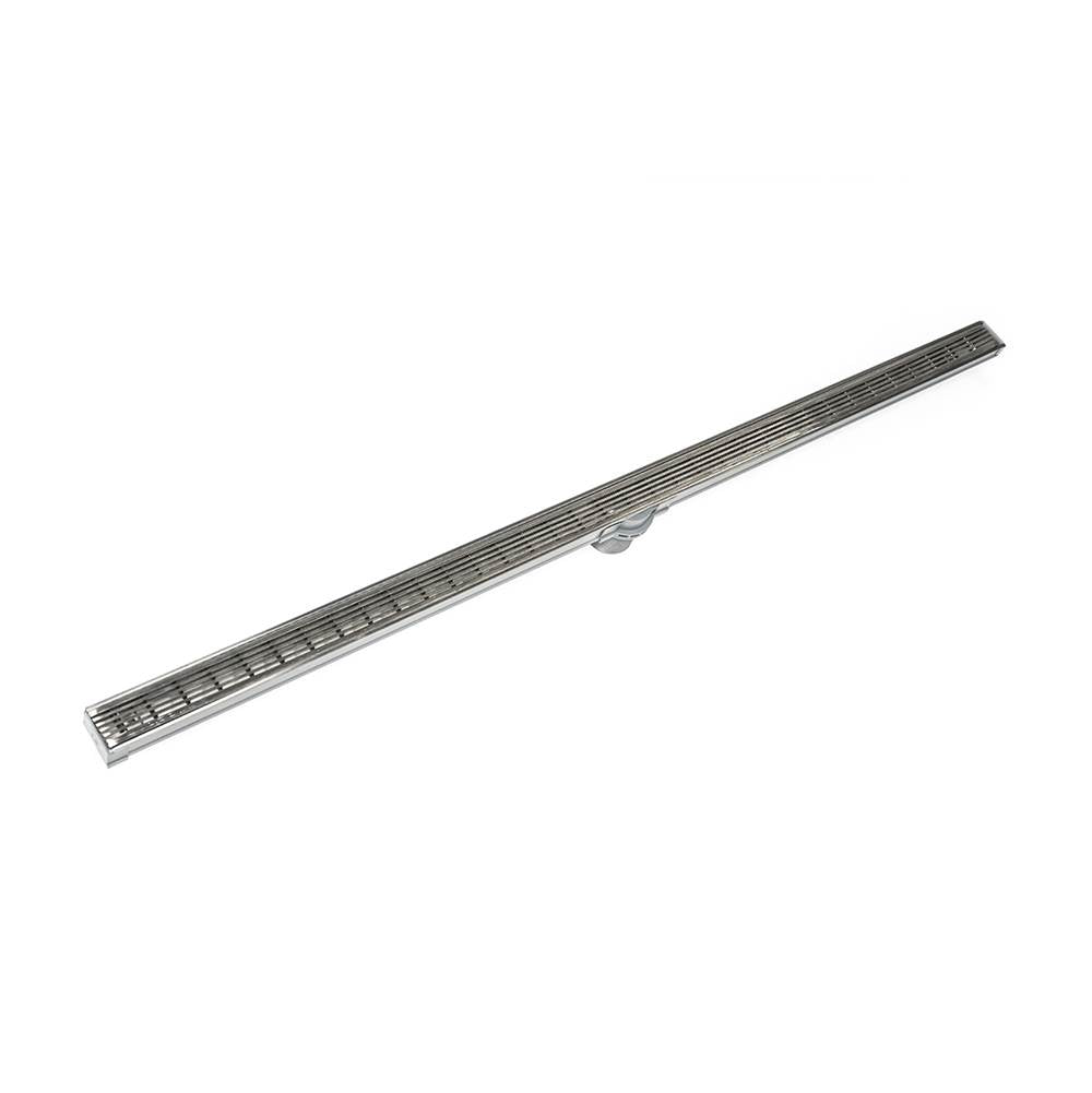 Infinity Drain - 72'' S-PVC Series Low Profile Complete Kit with 1 1/2'' Wedge Wire Grate in Satin Stainless - Satin Stainless