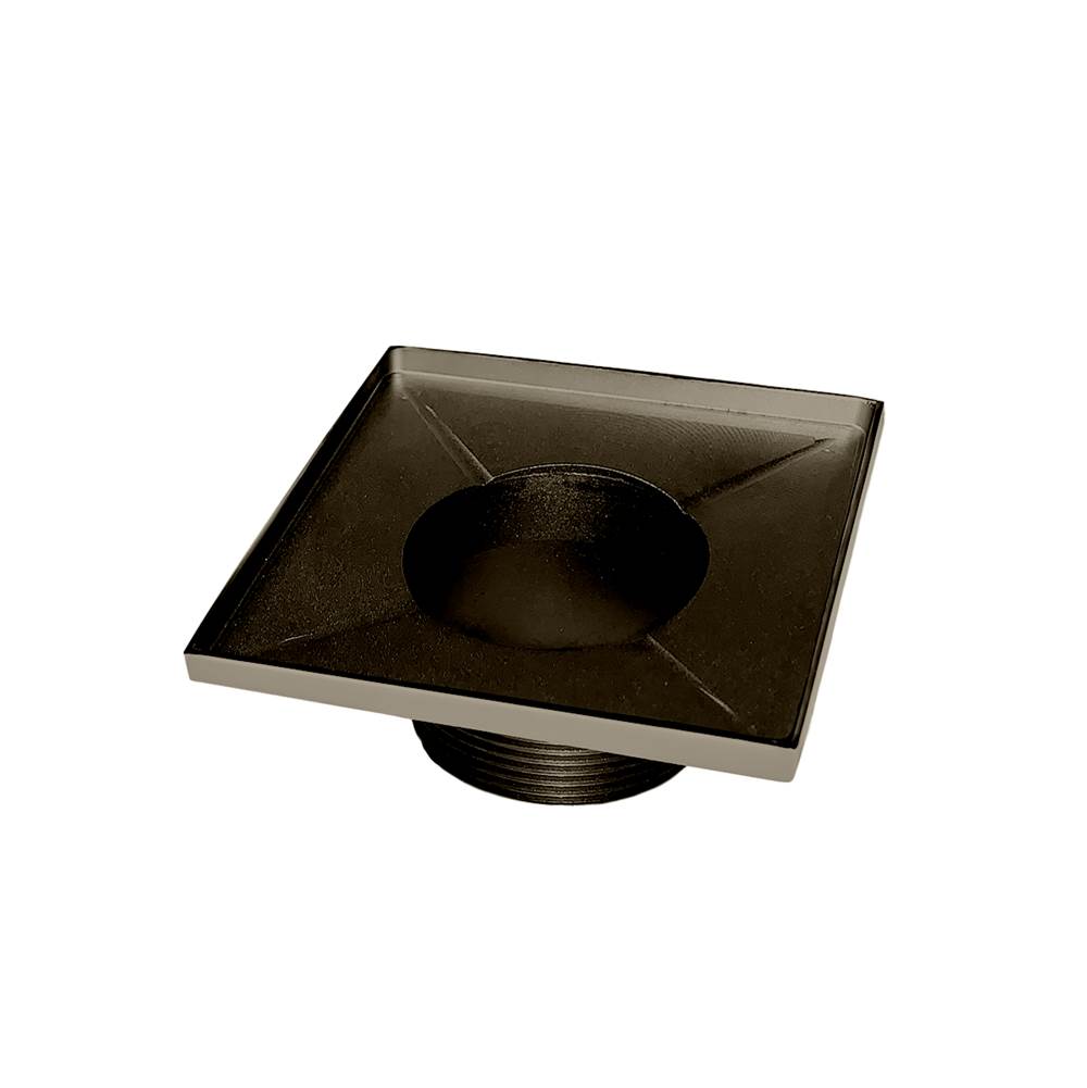 Infinity Drain - 4'' x 4'' Stainless Steel 2- Throat only in Oil Rubbed Bronze - Oil Rubbed Bronze