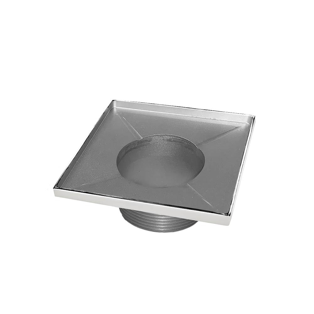 Infinity Drain - 4'' x 4'' Stainless Steel 2- Throat only in Polished Stainless - Polished Stainless