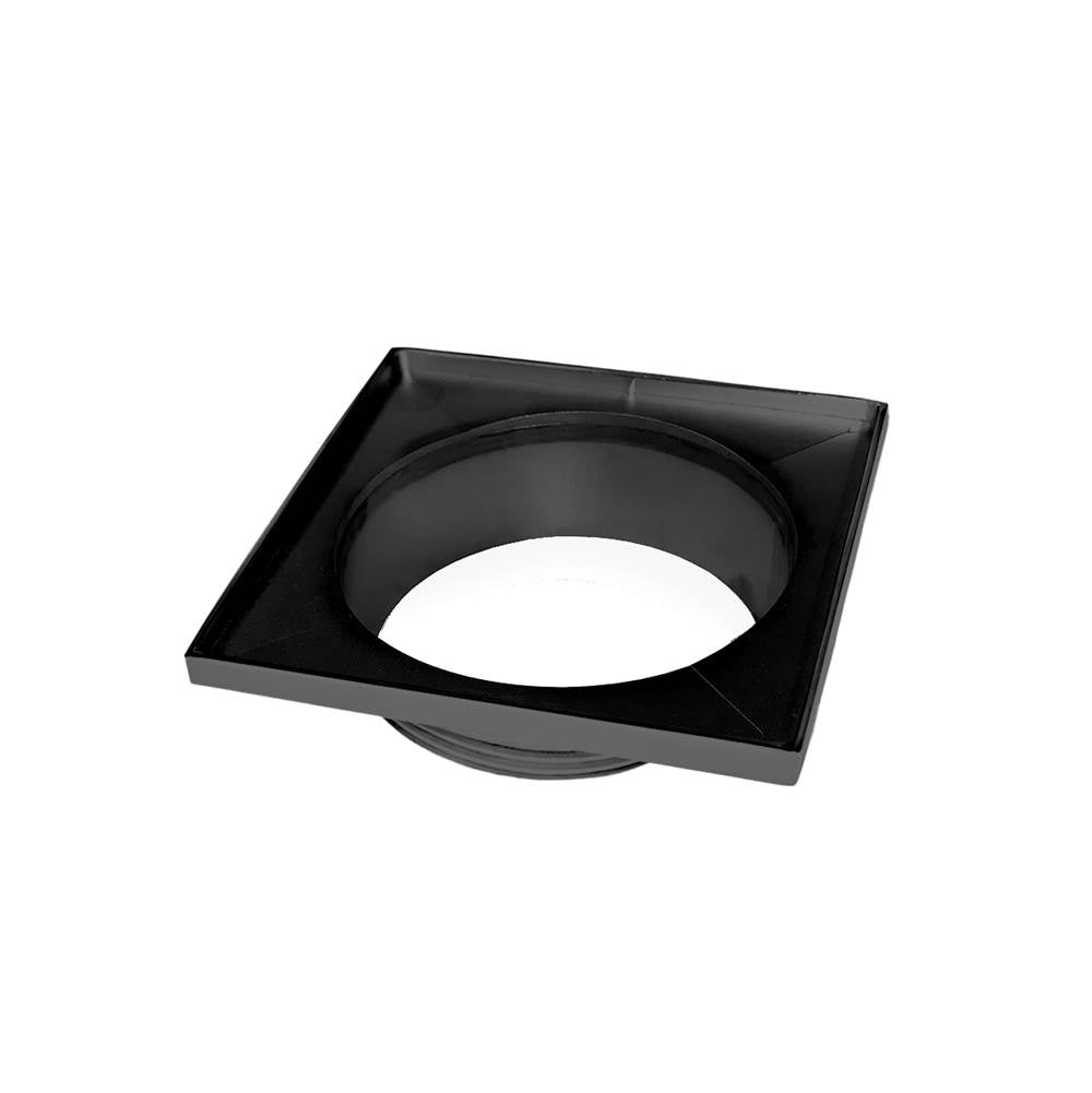 Infinity Drain - 5'' x 5'' Stainless Steel 4- Throat only in Matte Black - Matte Black