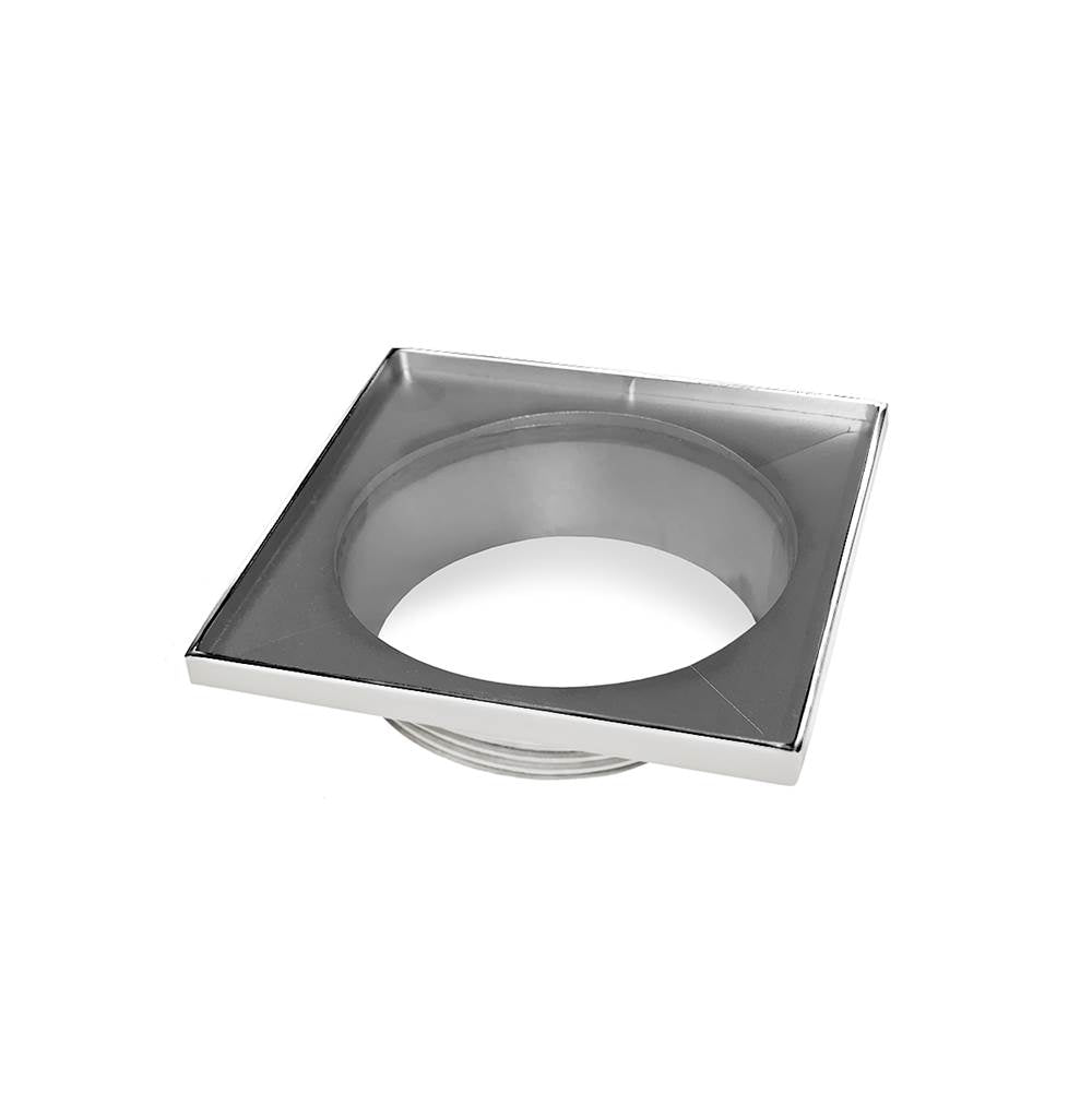 Infinity Drain - 5'' x 5'' Stainless Steel 4- Throat only in Polished Stainless - Polished Stainless