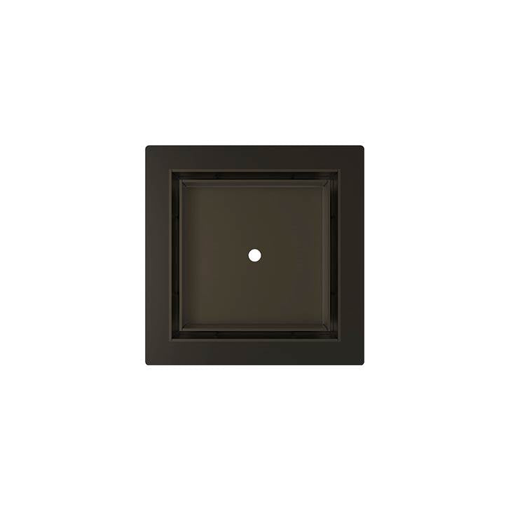 Infinity Drain - 5- x 5- Flanged Tile Drain Strainer for 3/4'' tile with 2- Throat in Oil Rubbed Bronze - Oil Rubbed Bronze