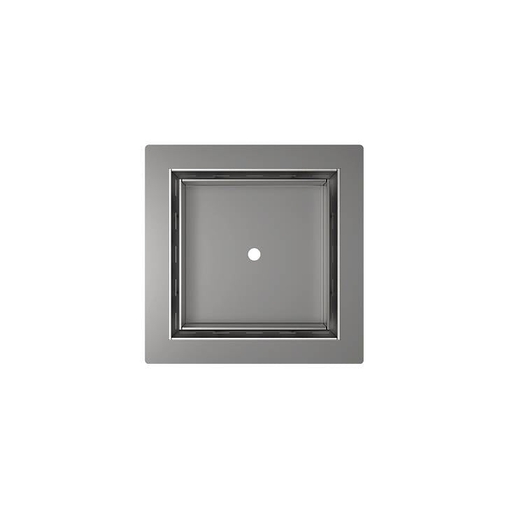 Infinity Drain - 5- x 5- Flanged Tile Drain Strainer for 3/4'' tile in Polished Stainless with ABS Drain Body, 2'' Outlet - Polished Stainless