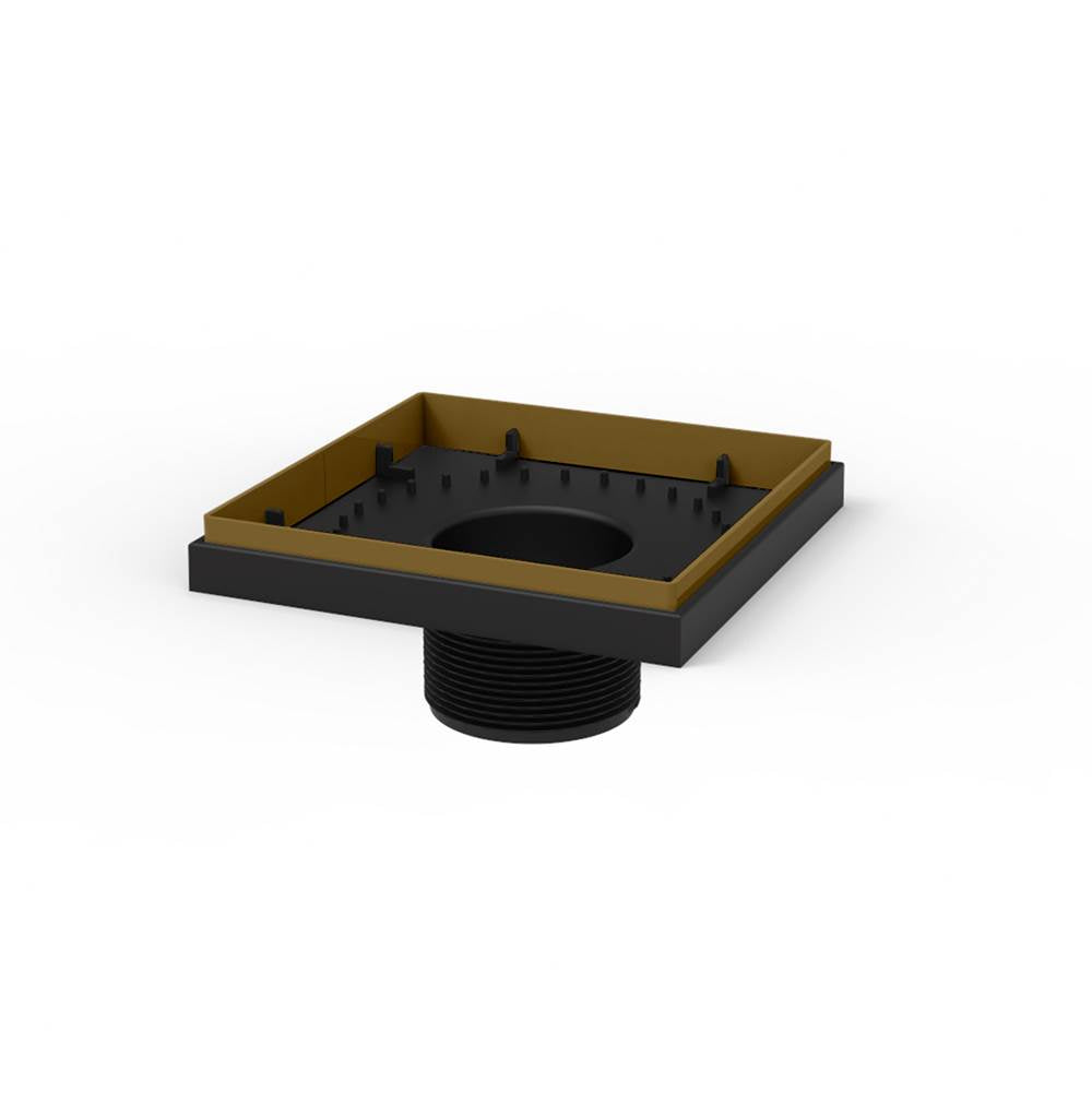 Infinity Drain - 5''x5'' 2'' ABS Throat in Satin Bronze - Satin Bronze