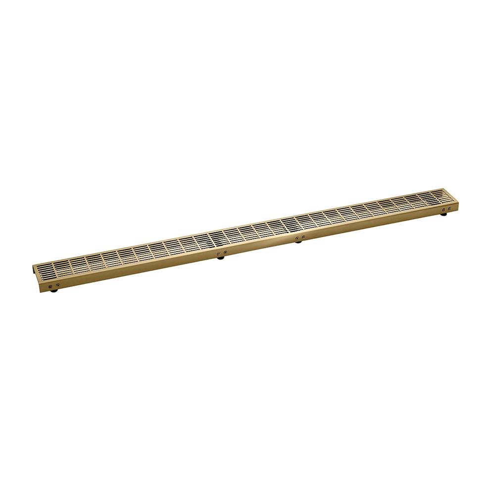 Infinity Drain - 60'' Perforated Slotted Pattern Grate for FXIG 65/FFIG 65/FCBIG 65/FCSIG 65/FTIG 65 in Satin Bronze - Satin Bronze
