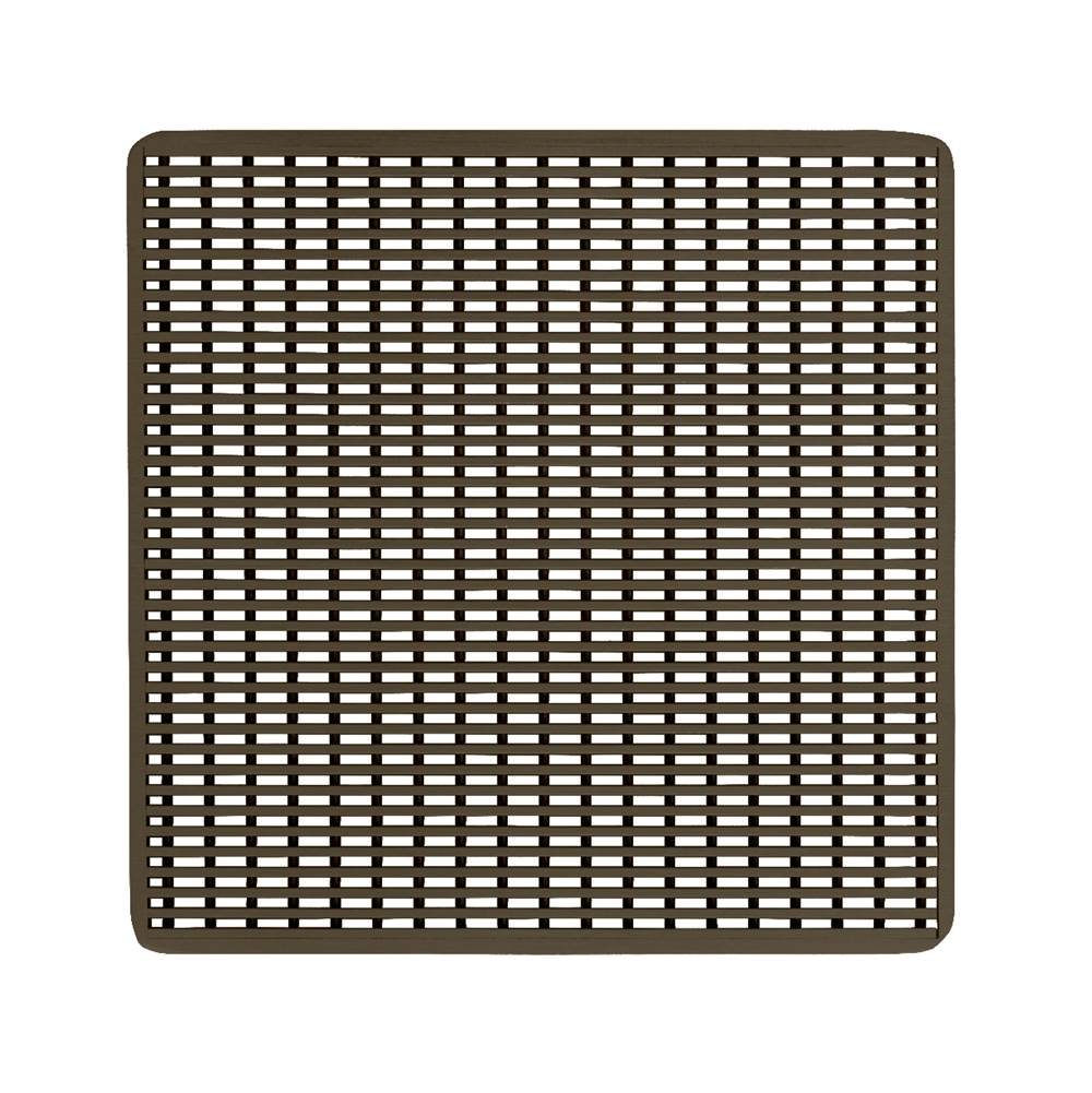 Infinity Drain - 5'' x 5'' Wedge Wire Pattern Decorative Plate for W 5, WD 5, WDB 5 in Oil Rubbed Bronze - Oil Rubbed Bronze