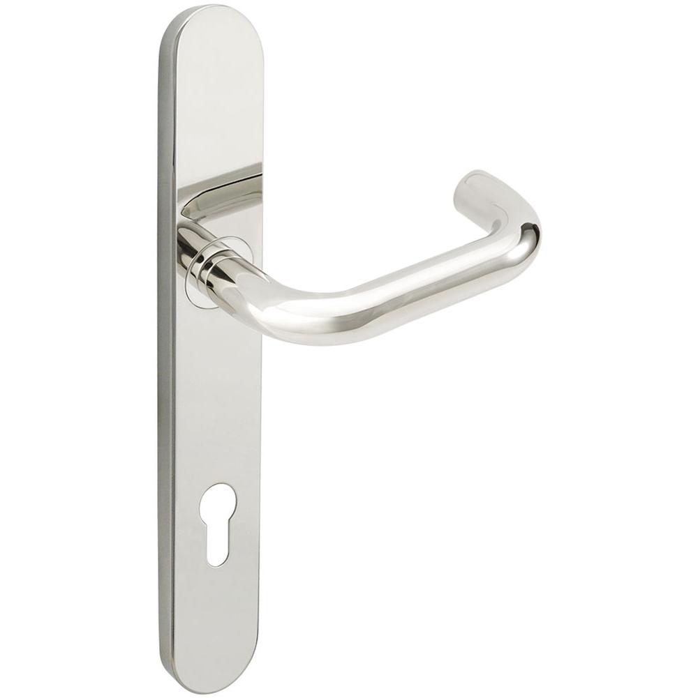 INOX - BP Multipoint 102 Munich Euro Entry Lever High US32 LH - Polished Stainless Steel