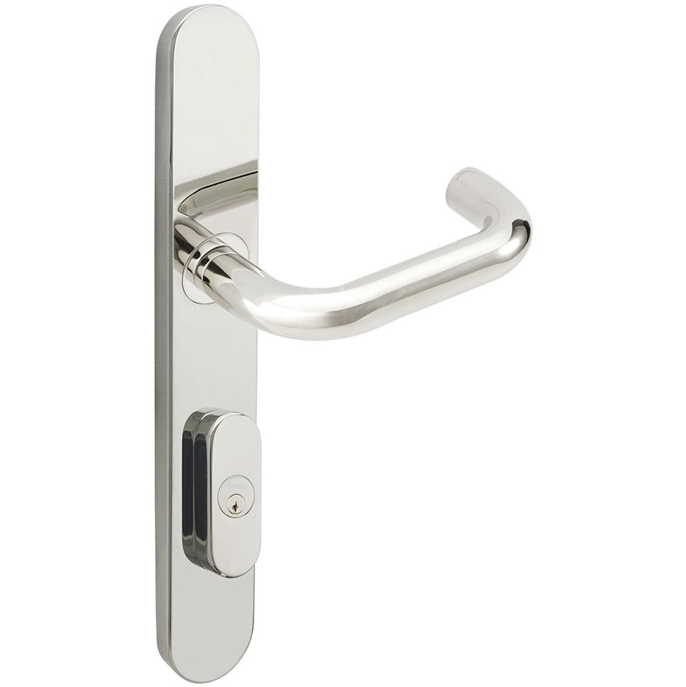 INOX - BP Multipoint 102 Munich US Entry Lever High US32 LH - Polished Stainless Steel