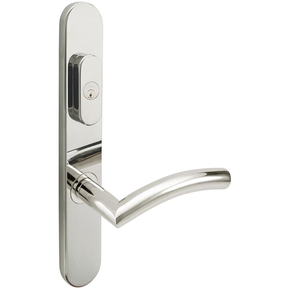 INOX - BP Multipoint 104 Brussels US Entry Lever Low US32 RH - Polished Stainless Steel