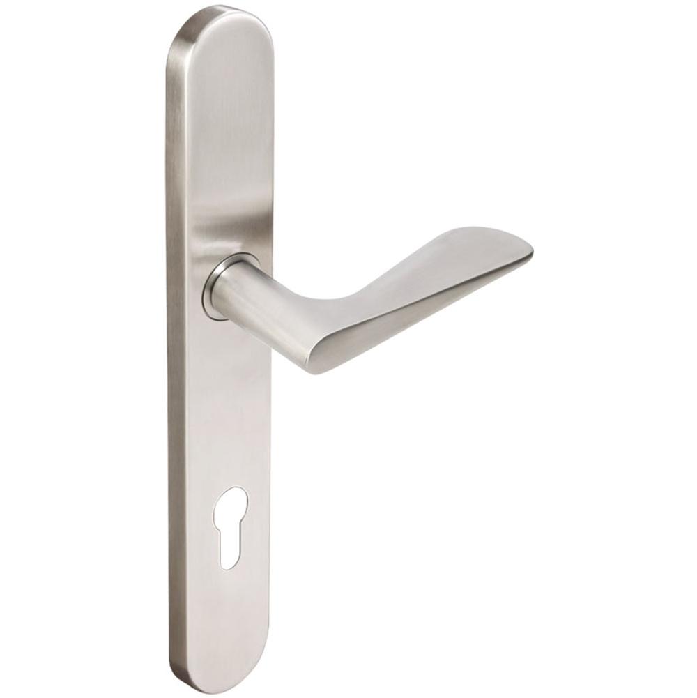 INOX - BP Multipoint 344 Ecco Euro Entry Lever High US32D LH - Satin Stainless Steel