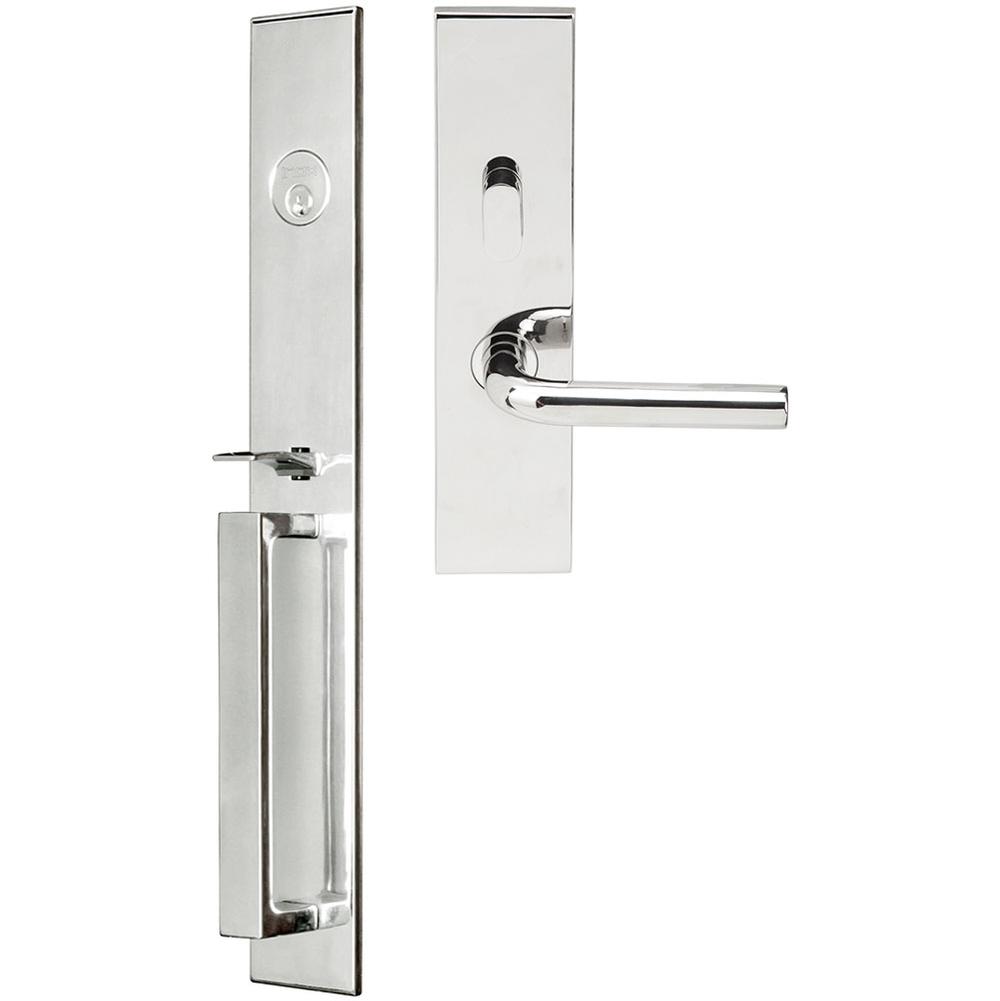 INOX - BW Handleset MT Mortise 101 Cologne Entry 2-3/4'' 32 RH - Polished Stainless Steel