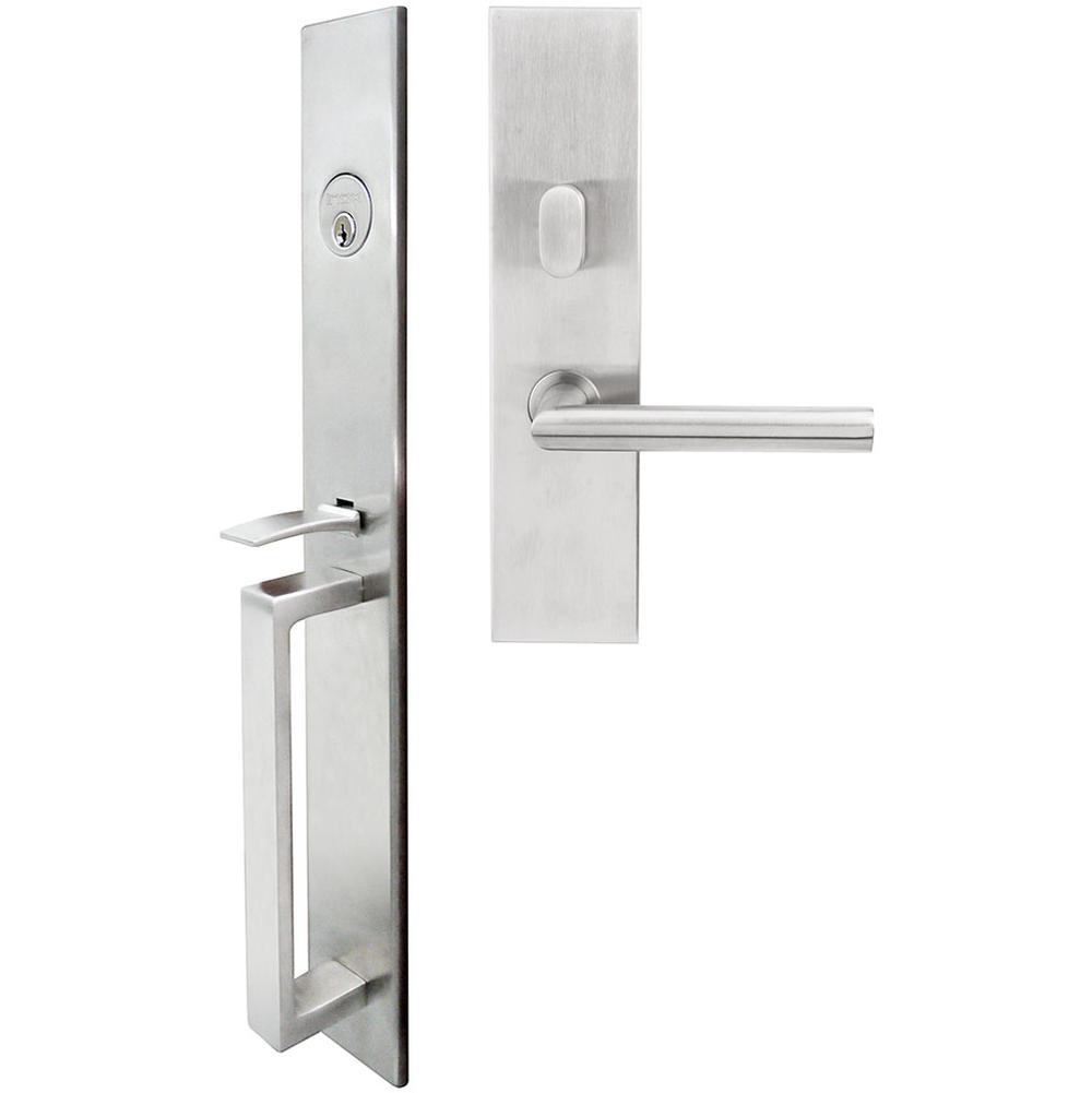 INOX - BW Handleset MT Mortise 107 Stockholm Entry 2-1/2'' 32D RH - Satin Stainless Steel