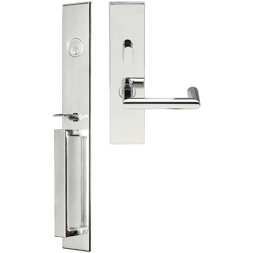 INOX - BW Handleset MT Mortise 109 Stuttgart Entry 2-1/2'' 32 RH - Polished Stainless Steel
