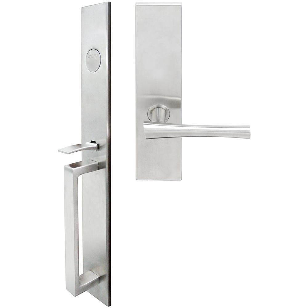 INOX - BW Handleset MT Mortise 214 Champagne Full Dummy 32D LH - Satin Stainless Steel