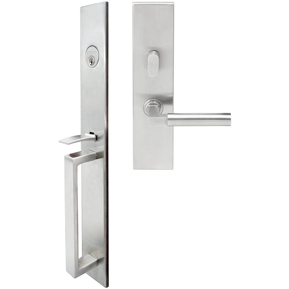 INOX - BW Handleset MT Mortise 221 Aurora Entry 2-1/2'' 32D LH - Satin Stainless Steel