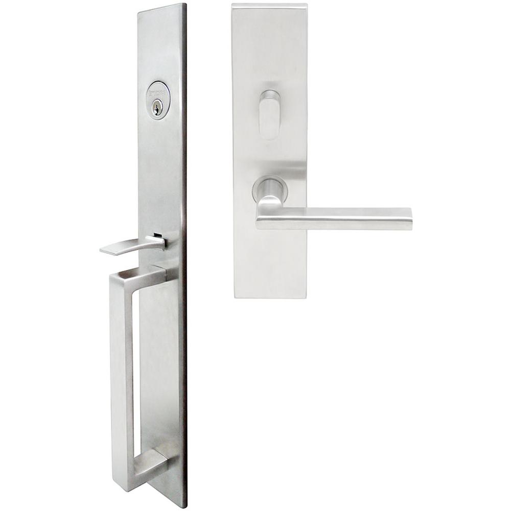 INOX - BW Handleset MT Mortise 243 Sunrise Entry 2-3/4'' 32D RH - Satin Stainless Steel