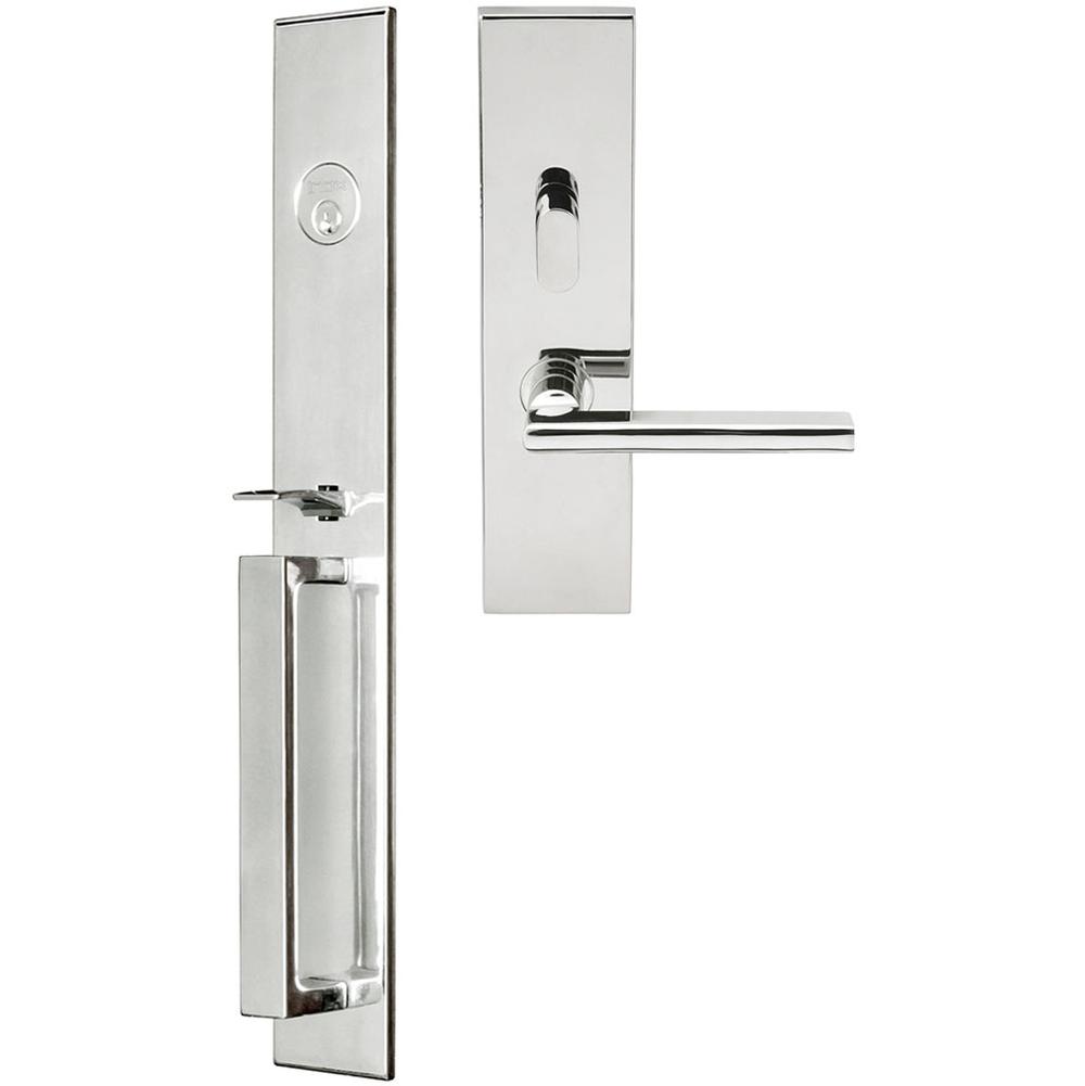 INOX - BW Handleset MT Mortise 243 Sunrise Entry 2-3/4'' 32 RH - Polished Stainless Steel