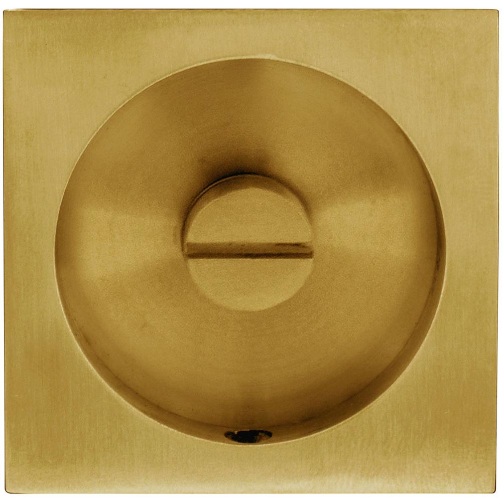INOX - PD Series Pocket Door Pull 2304 Privacy Coin Turn US38 - Aged Brass