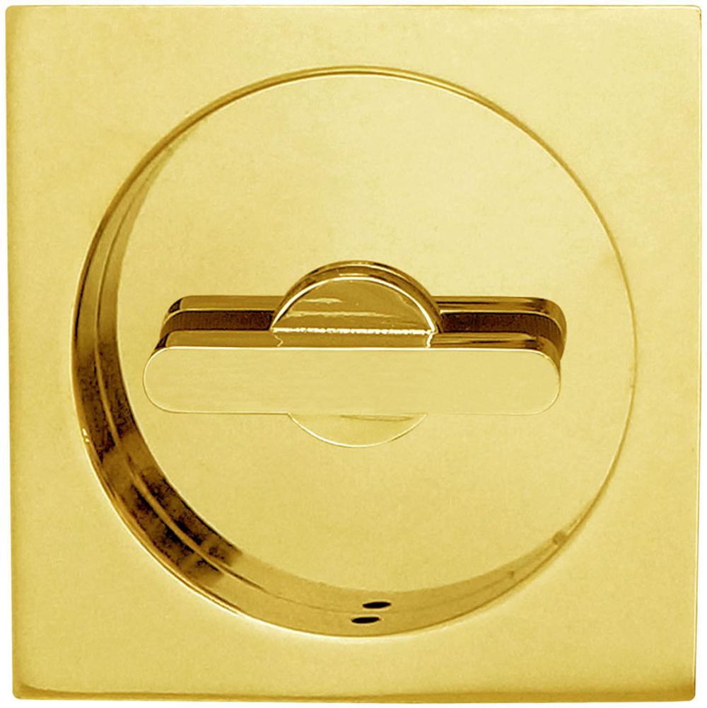 INOX - PD Series Pocket Door Pull 2382 Privacy TT08 - US3 - Polished Brass