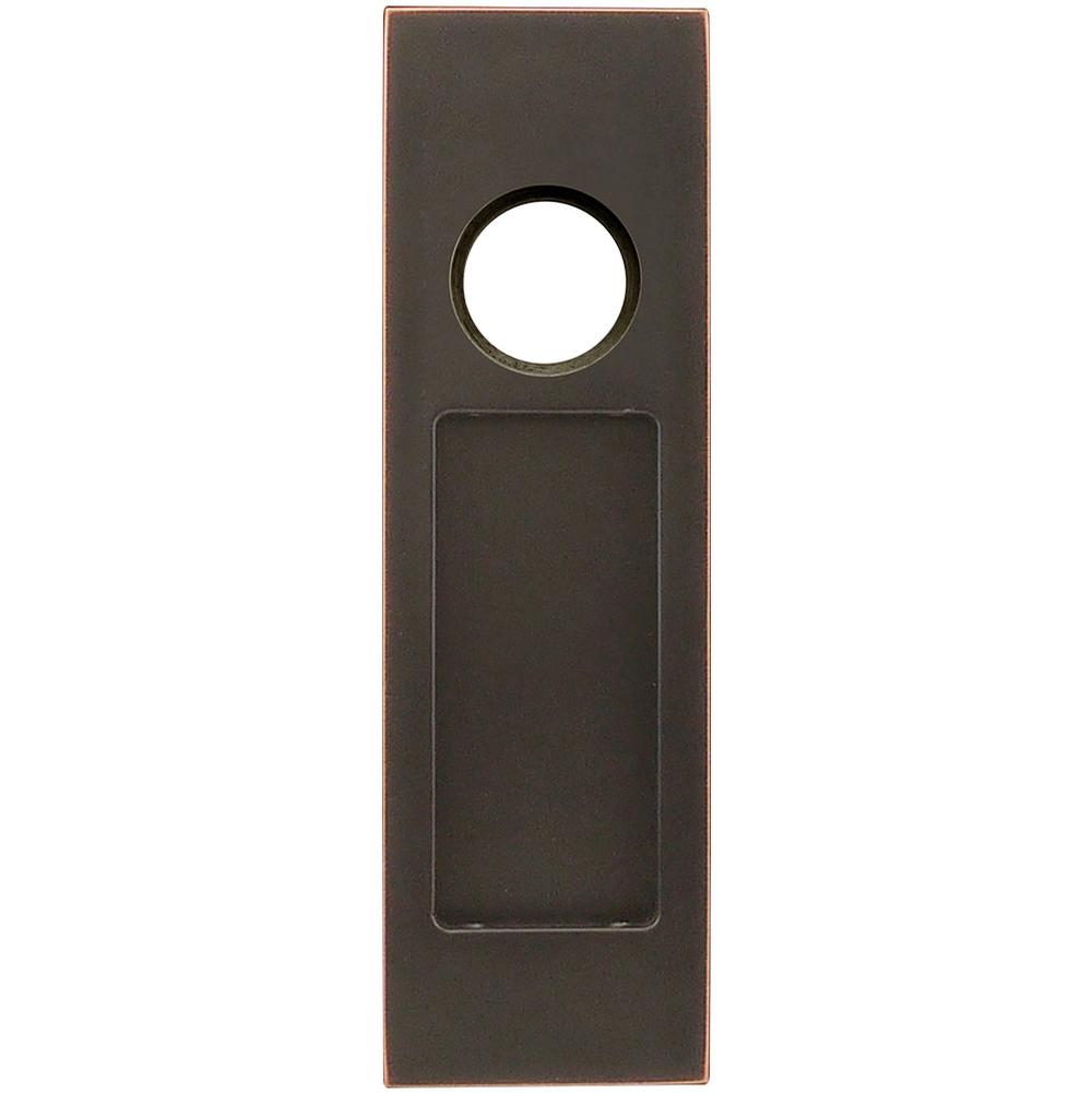 INOX - PD Series Pocket Door Pull 2703 Entry w/Cyl Hole US10B - Oil Rubbed Bronze