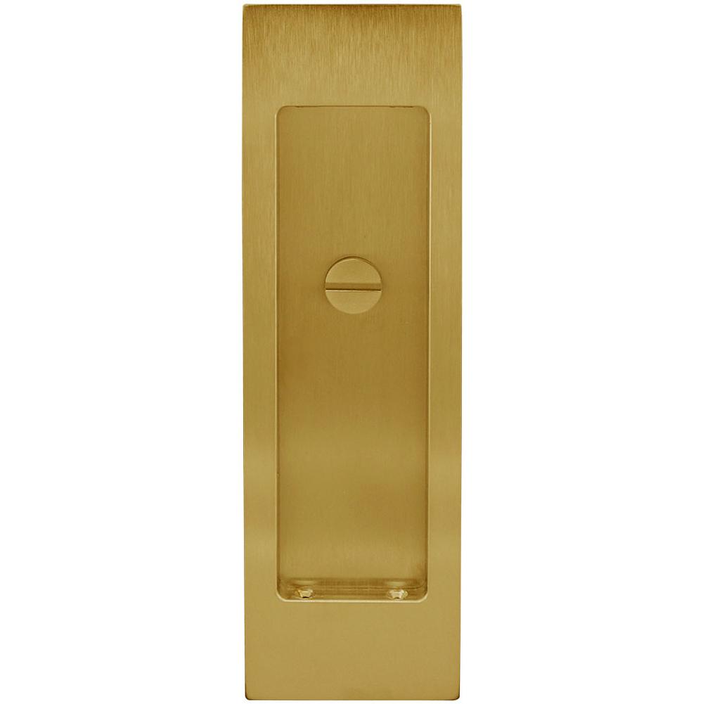 INOX - PD Series Pocket Door Pull 2704 Privacy Coin Turn US38 - Aged Brass