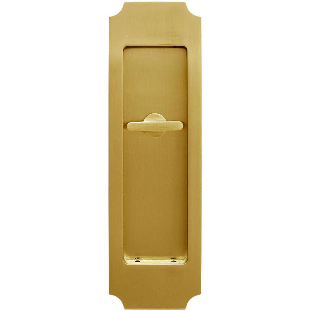 INOX - PD Series Pocket Door Pull 3282 Privacy TT08 - US38 - Aged Brass