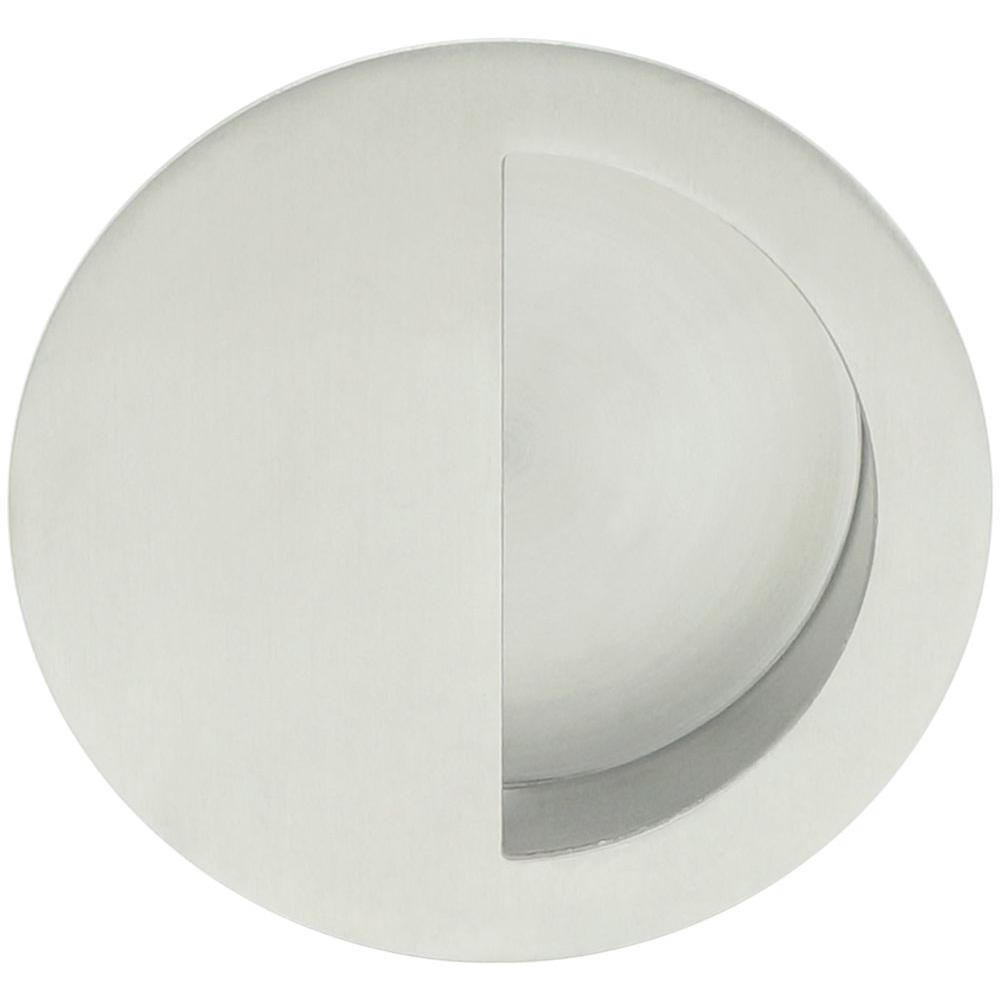 INOX - Round Pocket/Cup Pull w/Semi-circular Opening, US32D - Satin Stainless Steel