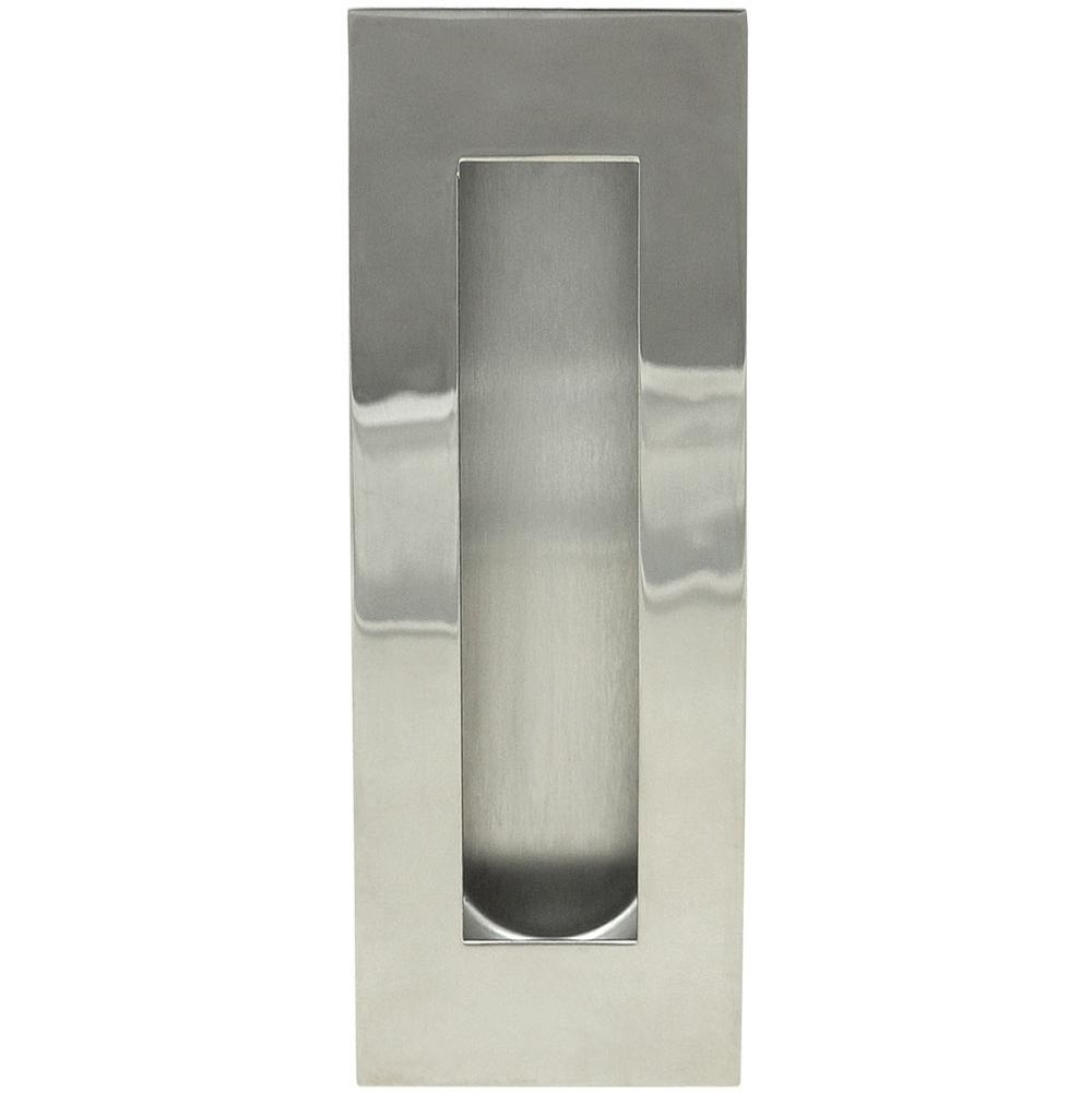 INOX - Rectangular Pocket/Cup Pull w/Rectangular Opening, US32 - Polished Stainless Steel