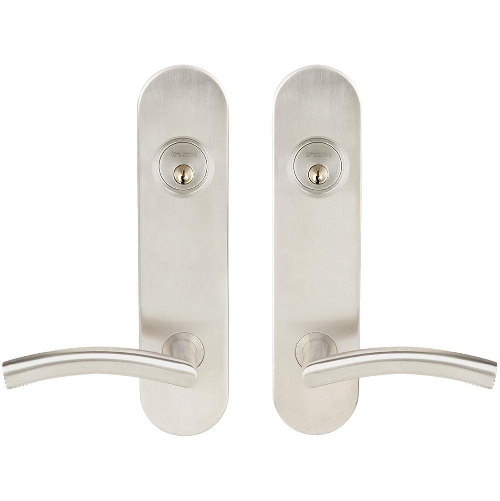 INOX - LA 104 Brussels,TL4 Entry,Double Cyl 2-3/8'' BS,32D - Satin Stainless Steel