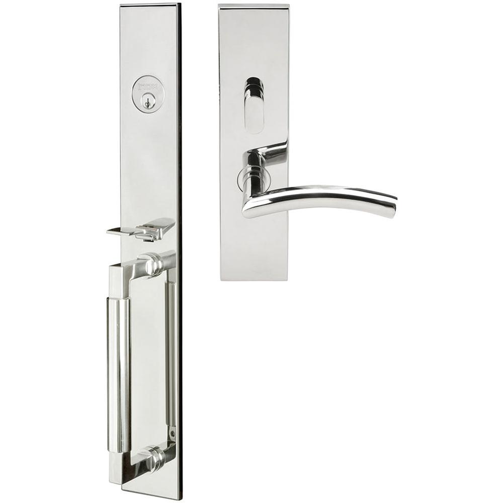 INOX - ME Handleset MT Mortise 104 Brussels Entry 2-3/4'' 32 LHR - Polished Stainless Steel