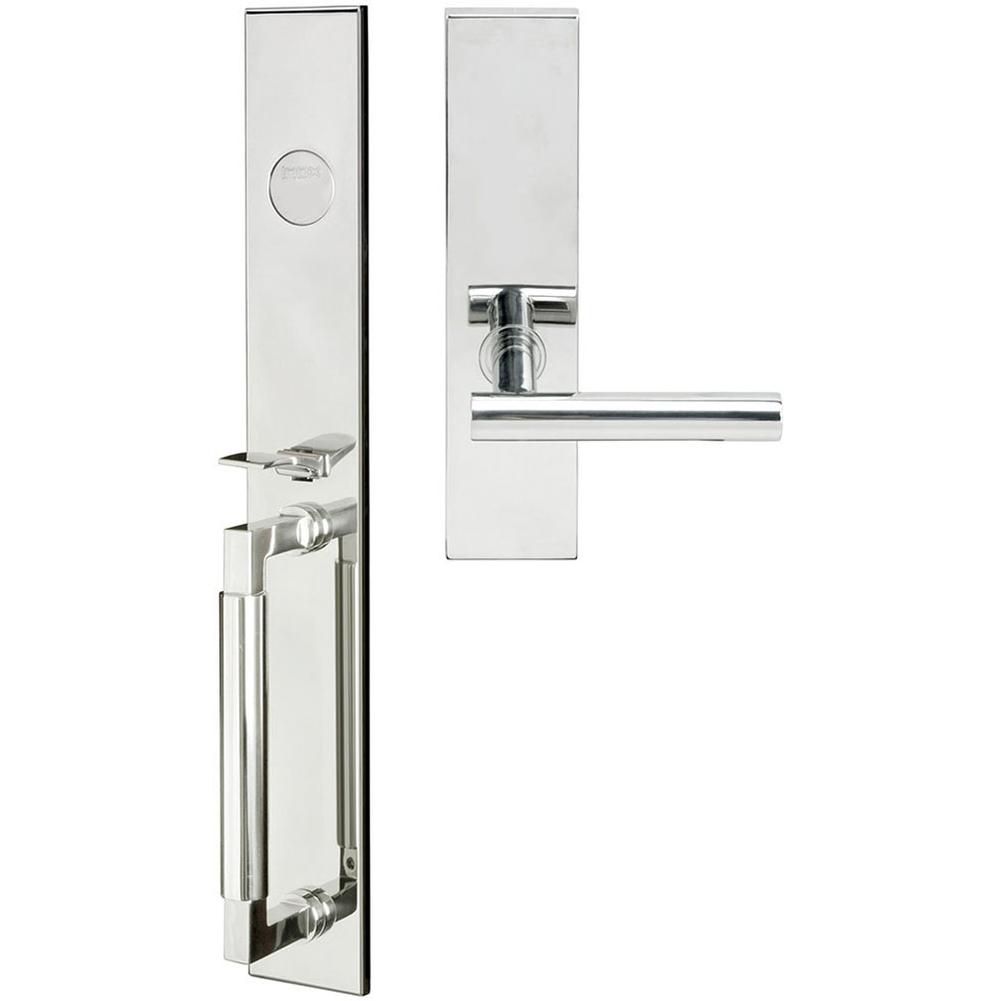 INOX - ME Handleset MT Mortise 106 Copenhagen Full Dummy 32 LH - Polished Stainless Steel