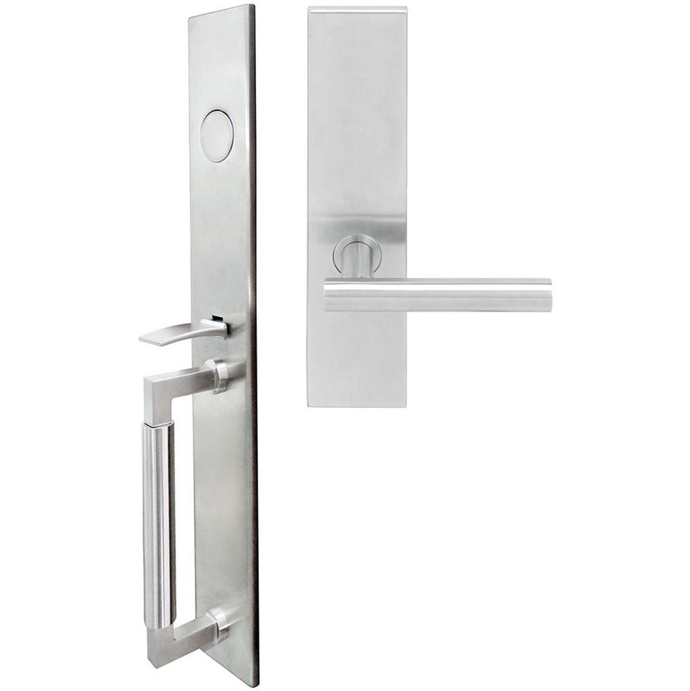 INOX - ME Handleset MT Mortise 106 Copenhagen Full Dummy 32D LH - Satin Stainless Steel