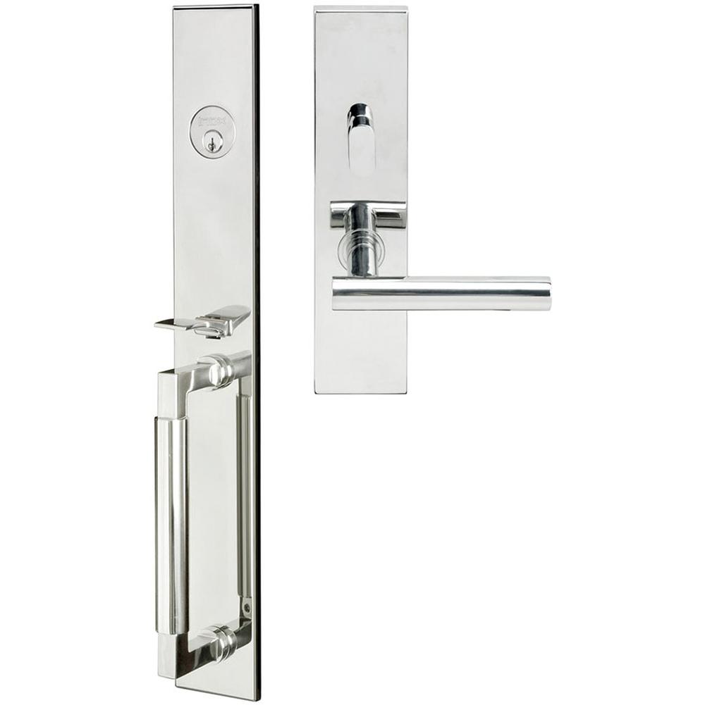 INOX - ME Handleset MT Mortise 106 Copenhagen Entry 2-3/4'' 32 RHR - Polished Stainless Steel
