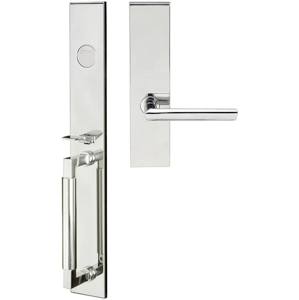 INOX - ME Handleset MT Mortise 107 Stockholm Full Dummy 32 LH - Polished Stainless Steel