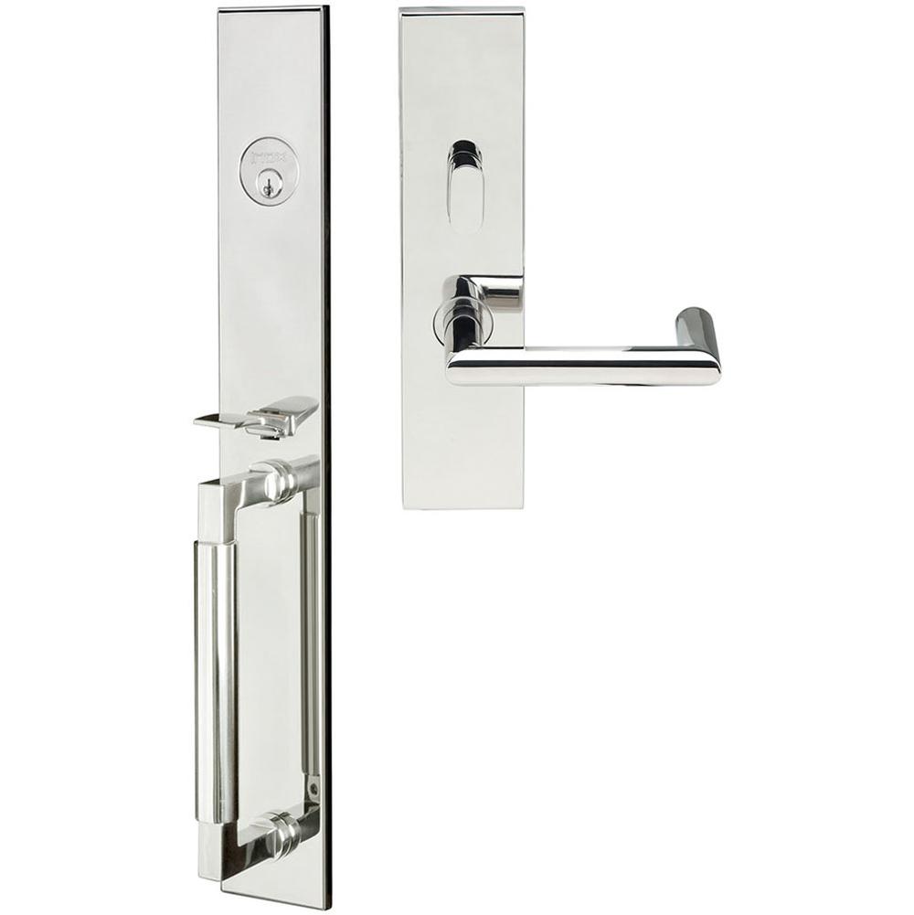 INOX - ME Handleset MT Mortise 109 Stuttgart Entry 2-1/2'' 32 LHR - Polished Stainless Steel