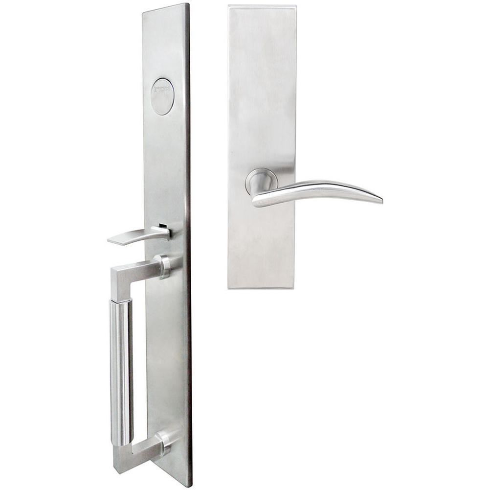 INOX - ME Handleset MT Mortise 210 Air-Stream Full Dummy 32D RH - Satin Stainless Steel