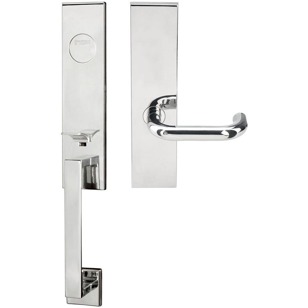 INOX - MH Handleset MT Mortise 102 Munich Full Dummy 32 LH - Polished Stainless Steel