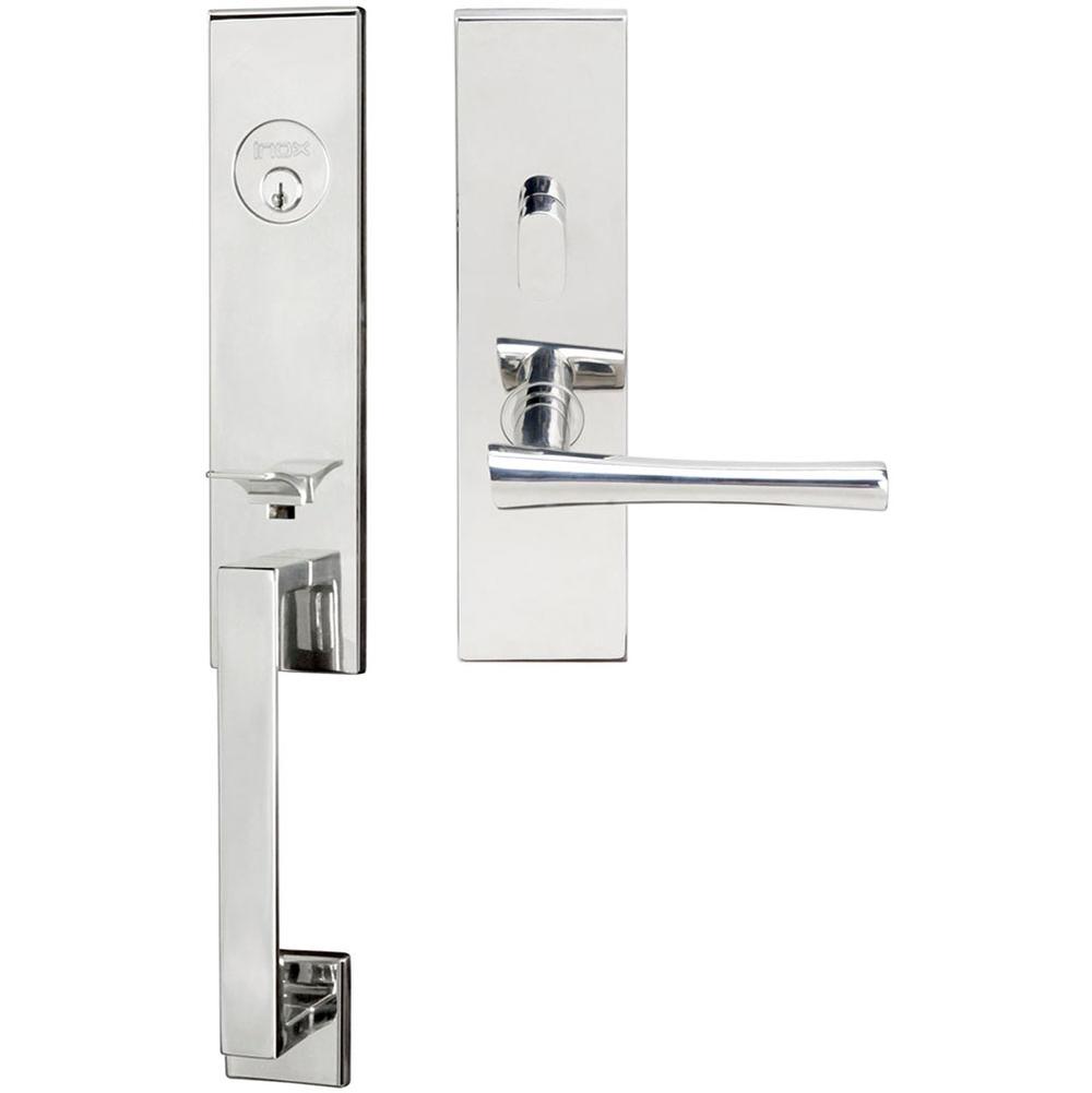 INOX - MH Handleset MT Mortise 214 Champagne Entry 2-3/4'' 32 LHR - Polished Stainless Steel