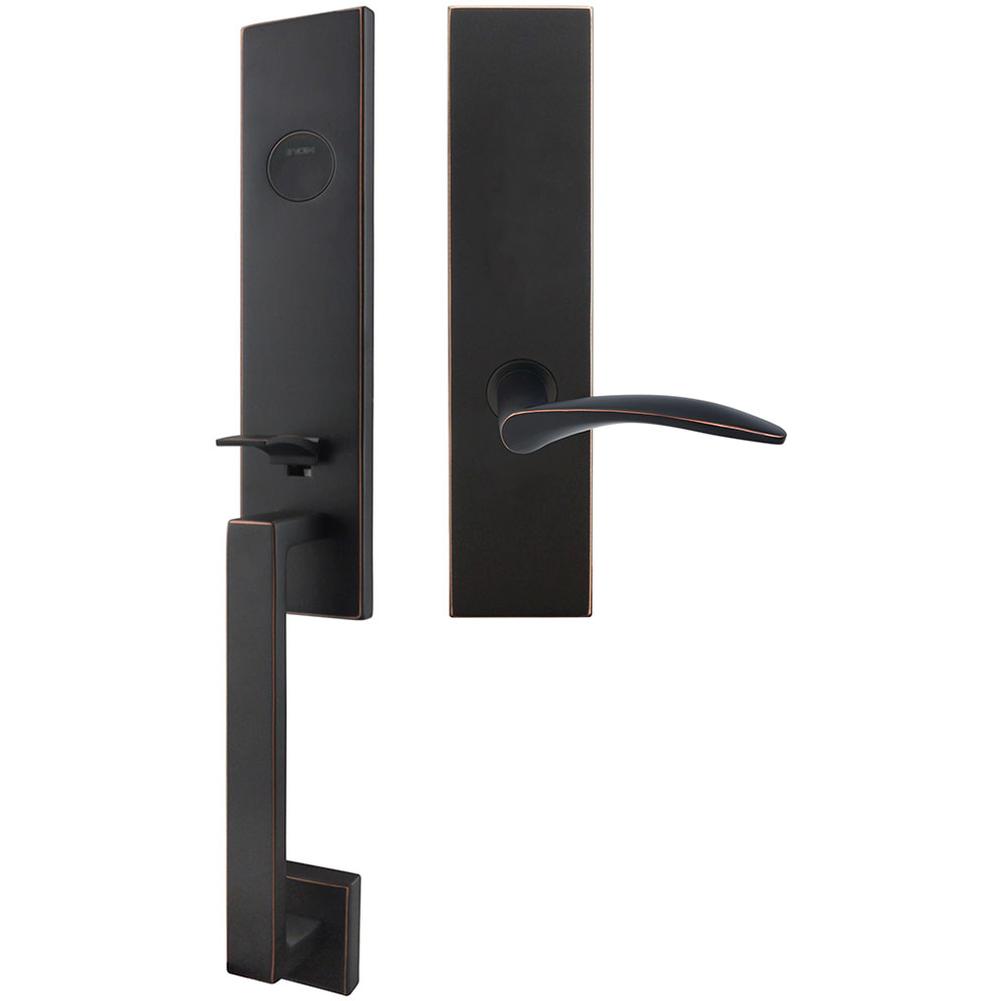 INOX - MH Handleset MT Mortise 311 Crest Full Dummy 10B RH - Oil Rubbed Bronze