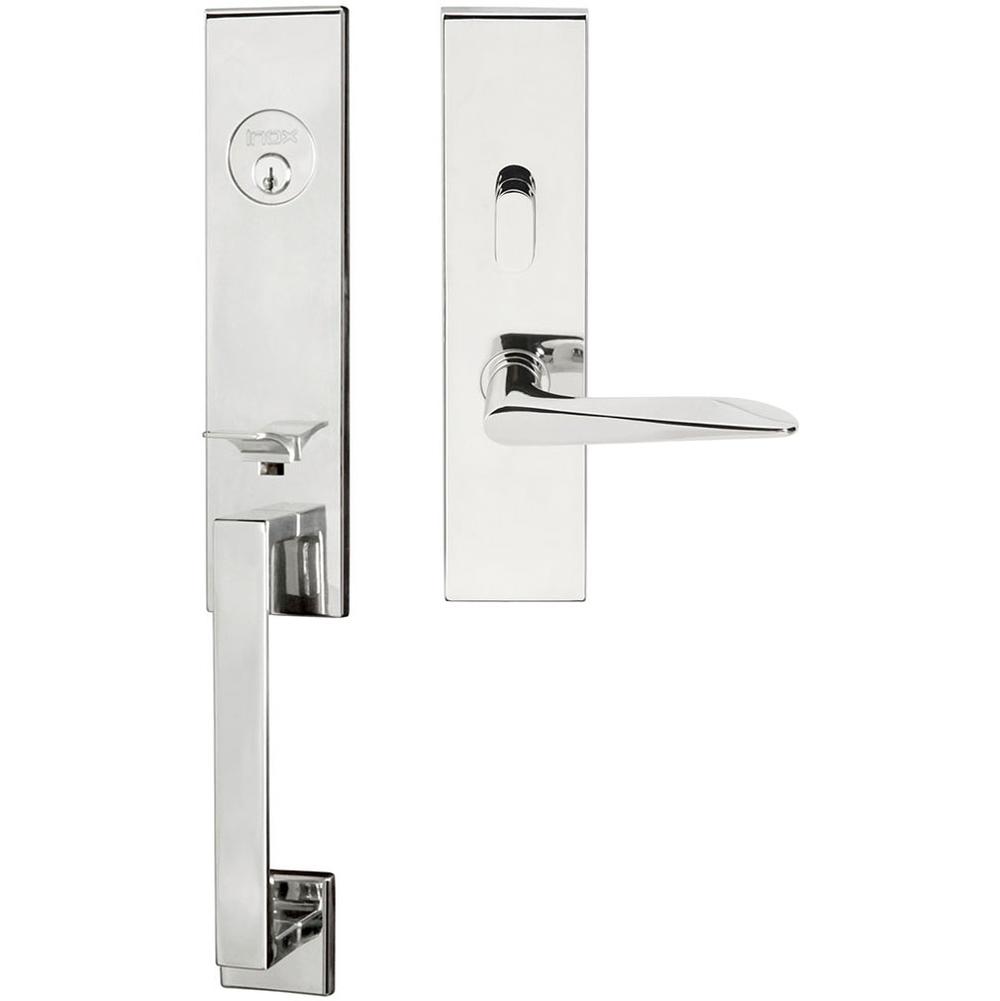 INOX - MH Handleset MT Mortise 344 Ecco Entry 2-3/4'' 32 RHR - Polished Stainless Steel