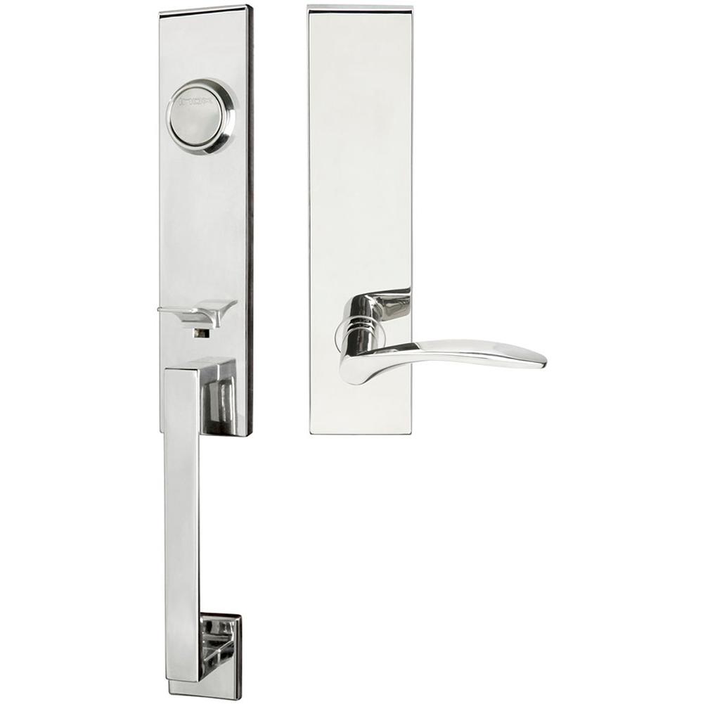 INOX - MH Handleset Tubular Crest Full Dummy 32 LH - Polished Stainless Steel