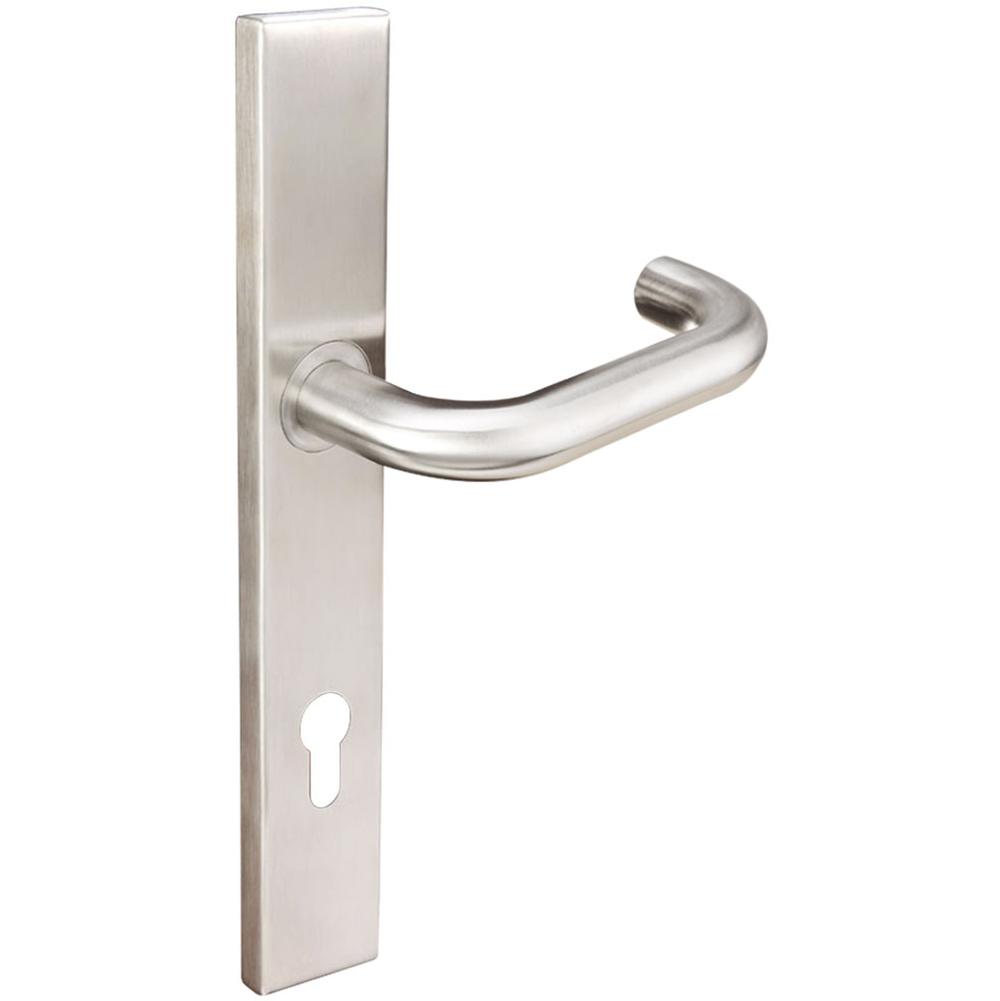 INOX - MU Multipoint 102 Munich Euro Entry Lever High US32D LH - Satin Stainless Steel
