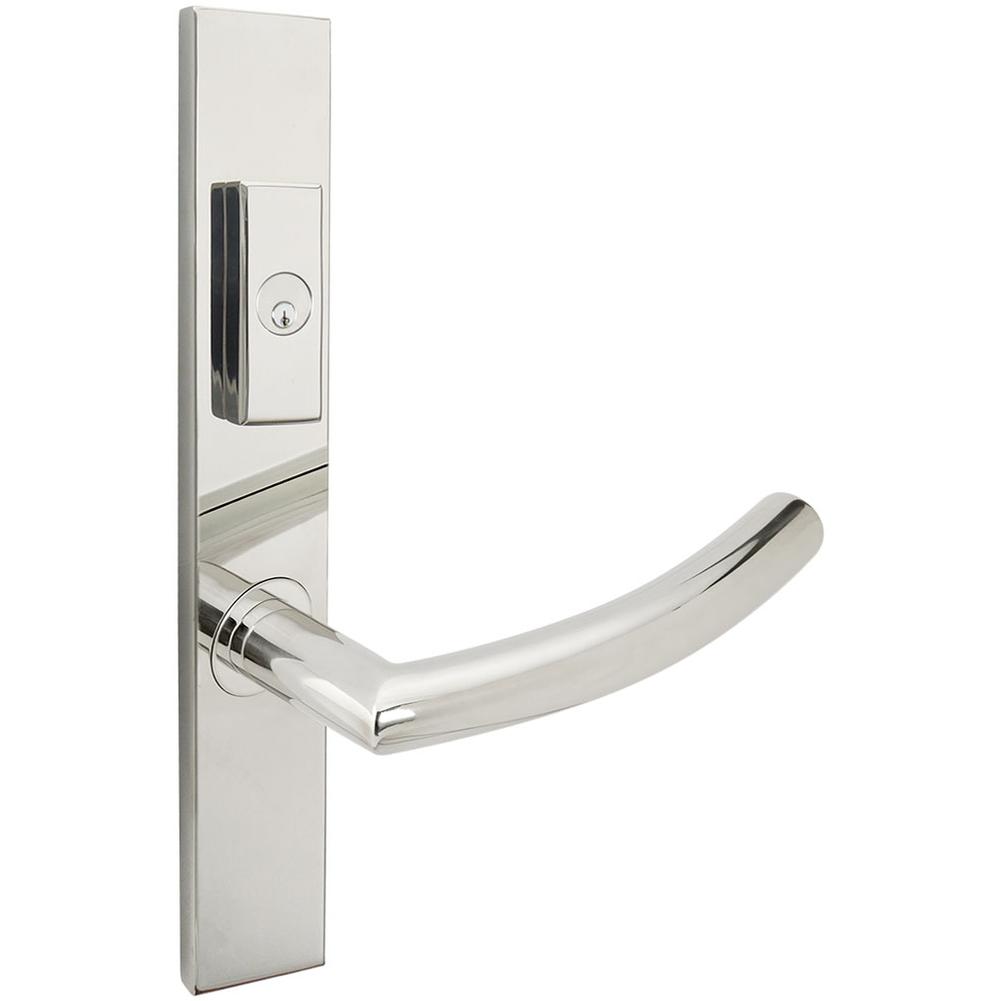 INOX - MU Multipoint 103 Oslo US Entry Lever Low US32 LH - Polished Stainless Steel
