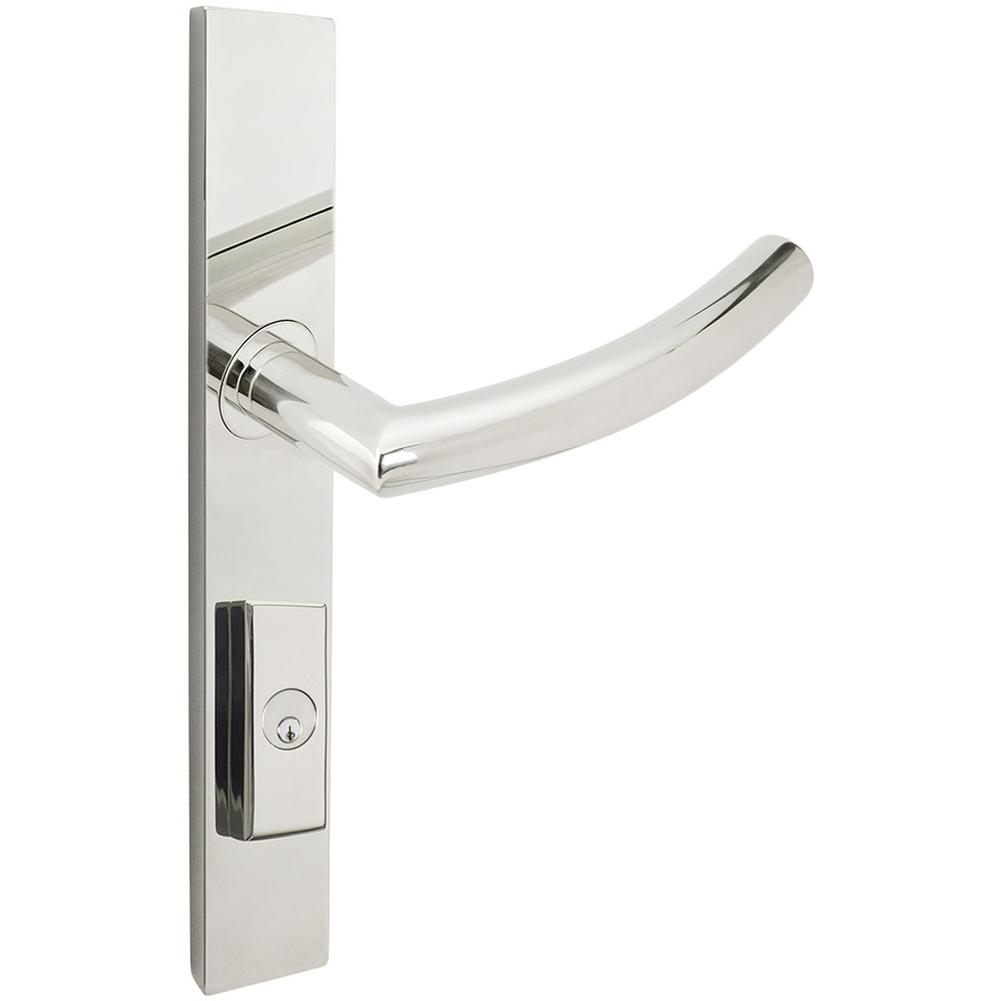 INOX - MU Multipoint 103 Oslo US Entry Lever High US32 RH - Polished Stainless Steel