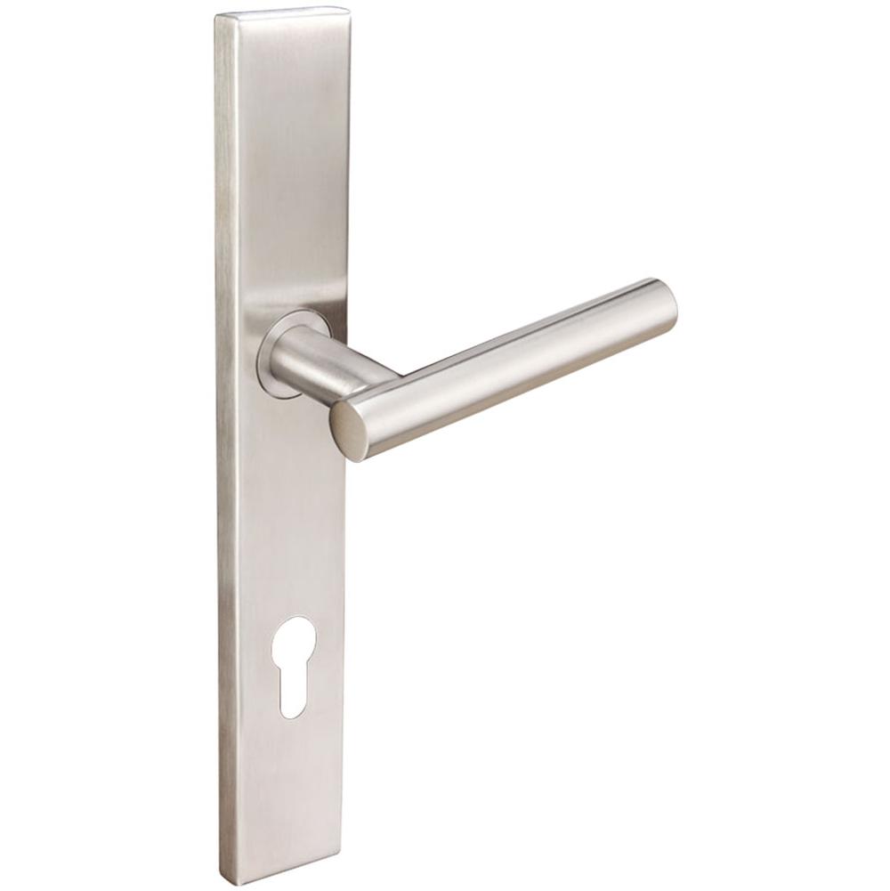 INOX - MU Multipoint 106 Copenhagen Euro Entry Lever High US32D LH - Satin Stainless Steel