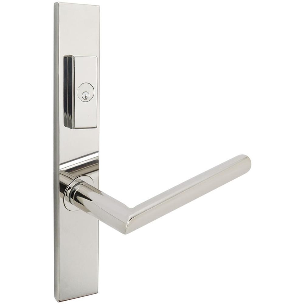 INOX - MU Multipoint 107 Stockholm US Entry Lever Low US32 LH - Polished Stainless Steel