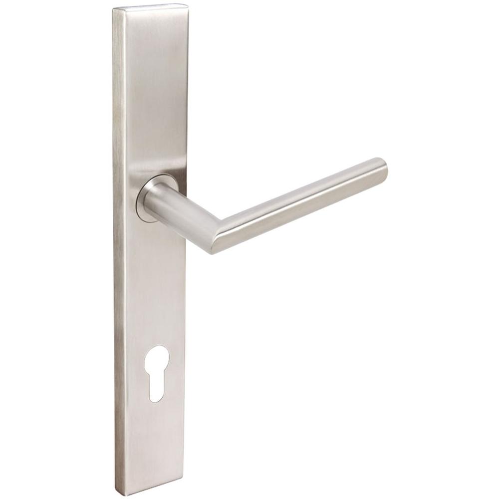 INOX - MU Multipoint 107 Stockholm Euro Entry Lever High US32D RH - Satin Stainless Steel
