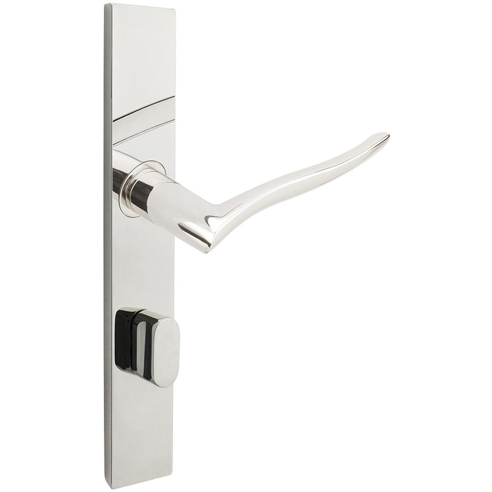 INOX - MU Multipoint 225 Waterfall US Entry Lever High US32 RH - Polished Stainless Steel
